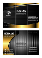 Tri fold brochure template vector
