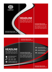 Brochure Flyer design vector template in A4 size Tri fold
