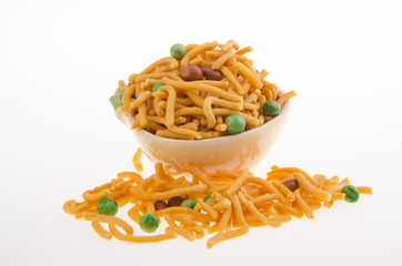 murukku or traditional indian snack on background.