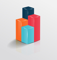 Abstract 3D digital illustration Infographic