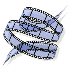 Naklejka premium Spiral of film strip