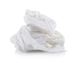 toilet paper on white background