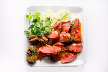 Fried meatballs Made from pork. Thai's snack.