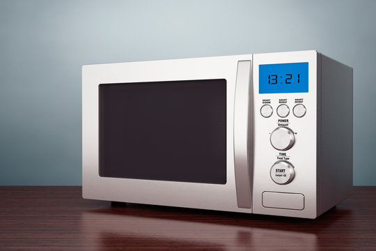 Old Style Photo. Microwave Oven