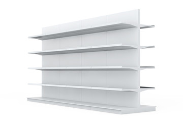 White Market Racks Shelves Showing Products