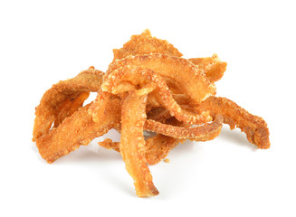 pork rind on white background