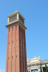 Venezianischer Turm auf der Placa d'Espanya in Barcelona