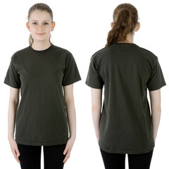 Textildruck auf T-Shirt auf Brust und Rücken als T-Shirt-Bedruck