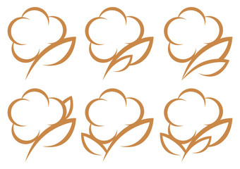 6 Cotton Icons Brown