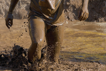 Mud race runners