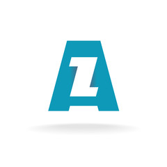 Letters A and Z logo