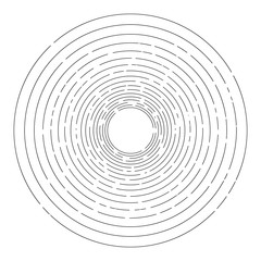 Thin random dashed concentric circles background