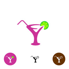 Cocktail glass logo