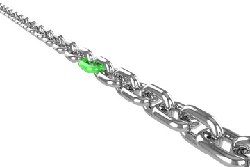 render stainless steel chain