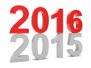 2015-2016 change new year 2016 isolated