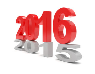 2015-2016 change new year 2016 isolated