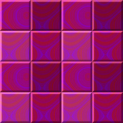 Abstract seamless relief pattern of squares with blurred motifs