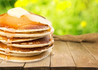 Pancake, Breakfast, Food.