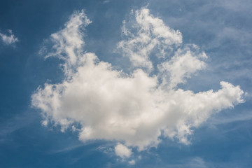 White cloud in the blue sky