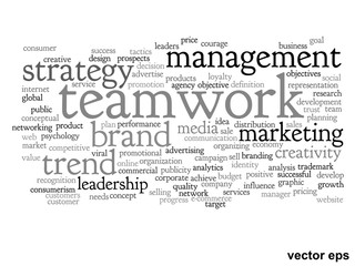 Vector onceptual business word cloud