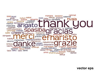 Conceptual thank you word cloud