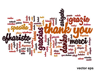 Conceptual thank you word cloud