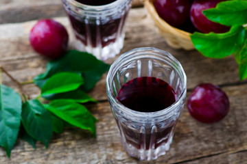 slivovitz. alcoholic drink from plum.