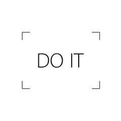 do it icon vector on white