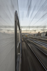 Naklejka premium Entering in Florence from the train