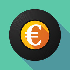 Vinyl record with an euro sign