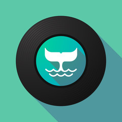 Vinyl record with a whale tail