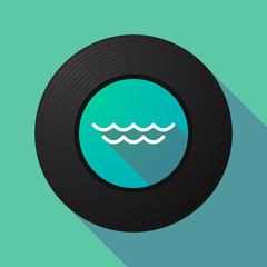 Vinyl record with a water sign