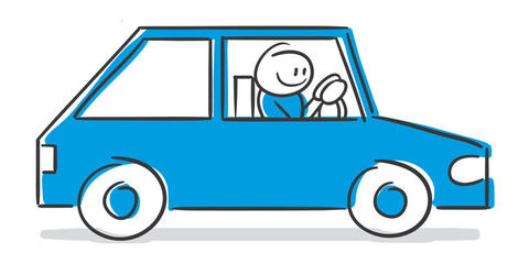 Stick Figure Series Blue