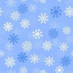 Seamless background with snowflakes, vector illustration