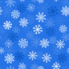 Seamless background with snowflakes, vector illustration