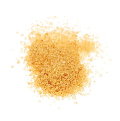pile brown sugar isolated on white background, sugarcane