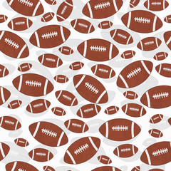 Brown and White Football Tile Pattern Repeat Background