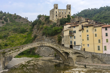 Beautiful medieval villages Dolceaqua in Liguria, Italy