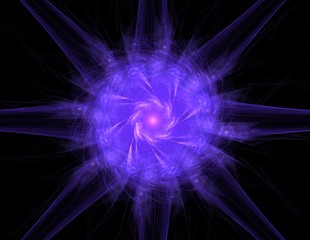 Abstract design of white powder cloud against dark background