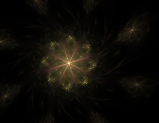 Fototapeta premium fractal radial pattern on the subject of science, technology and design