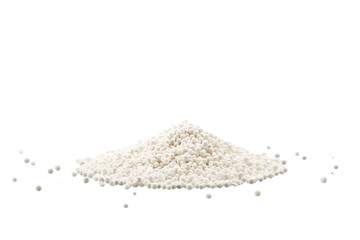 Pile of raw tapioca pearls isolated