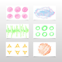 A set of hand drawn style business card