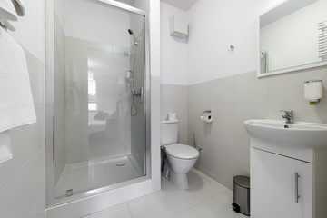 Fototapeta na wymiar Small and compact bathroom