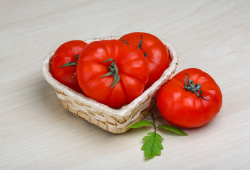 Tomato in the basket