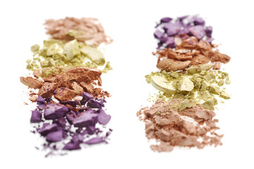 Eyeshadow on a white background