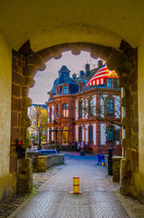 City hall in Wiltz, luxembourg.