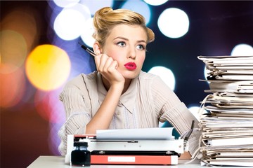 Secretary, old fashioned, desk.
