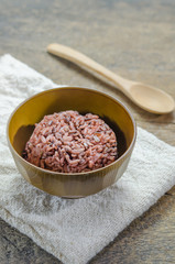 Cooked rice of Riceberry