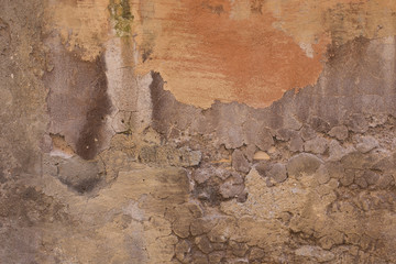 Antique textured wall from stone in Rome