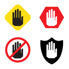No entry hand sign